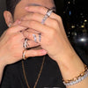 ANSTER Jewelry IGI Open 18K gold Ring Square Cut Lab Grown Diamond Tennis Ring