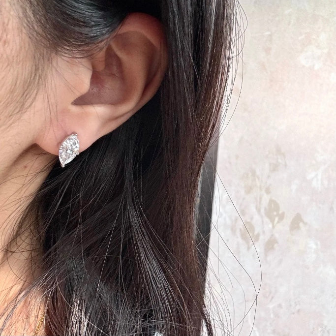 ANSTER Wholesales Price Marquise cut Lab Grown Diamonds Unpierced Earrings with IGI