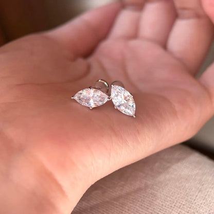 ANSTER Wholesales Price Marquise cut Lab Grown Diamonds Unpierced Earrings with IGI