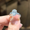 ANSTER Wholesales Price White Gold Ring Oval cut Lab Grown Diamond Ring with IGI