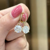 ANSTER Wholesales Price 18K Gold 2ct Lab Grown Diamonds Drop Earrings with IGI