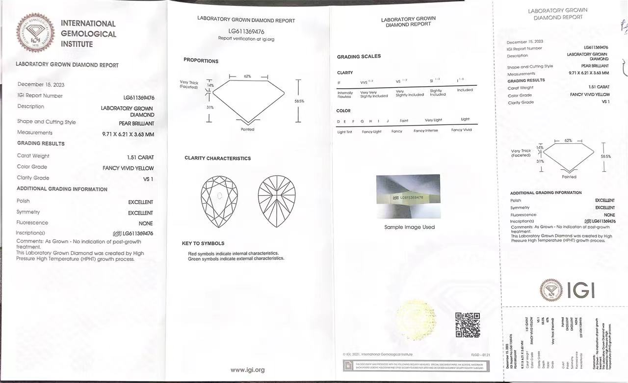 ANSTER Jewelry Anel de diamante ético feito à mão em ouro 18K com lapidação pera cultivado em laboratório 