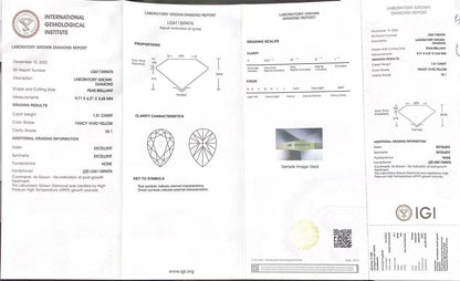 ANSTER Jewelry Anel de diamante ético feito à mão em ouro 18K com lapidação pera cultivado em laboratório 