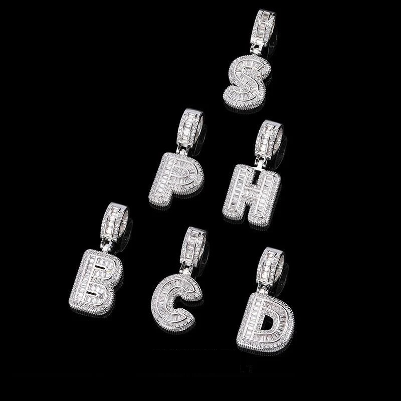 ANSTER Jewelry Custom 18K Gold Letter Shape Lab Grown Diamond Necklace Chains