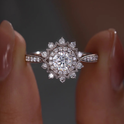 ANSTER Jewelry Customized Zhaolusi 1.5ct Snowflake Shape Diamond Wedding Ring with IGI