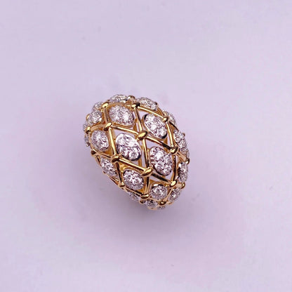 ANSTER Custom Lab Grown Diamond Ring 10/14/18/24K Dubai Gold Jewelry