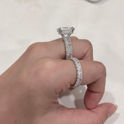 ANSTER Jewelry Anel de diamante ético feito à mão em ouro 18K com lapidação pera cultivado em laboratório 