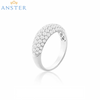 ANSTER Customized Jewelry Round Cut Melee Lab Grown Diamond Ring with IGI