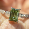 ANSTER Customized Fine Jewelry Fancy Vivid Green Lab Grown Diamond Ring