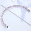 ANSTER Jewelry Custom Oval Cut Pink Lab Grown Diamond PT950 Platinum Bracelet