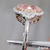 ANSTER Platinum Jewelry PT950 Ring 1.5ct Fancy Pink Lab Grown Diamond Engagement Ring with IGI