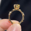 ANSTER Jewelry 18K Gold Ring 1.5ct VVS2 Lab Grown Diamond Ring with IGI