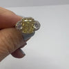ANSTER Platinum Jewelry PT950 Ring 5ct VVS2 CVD Fancy Lab Grown Diamond Ring with IGI