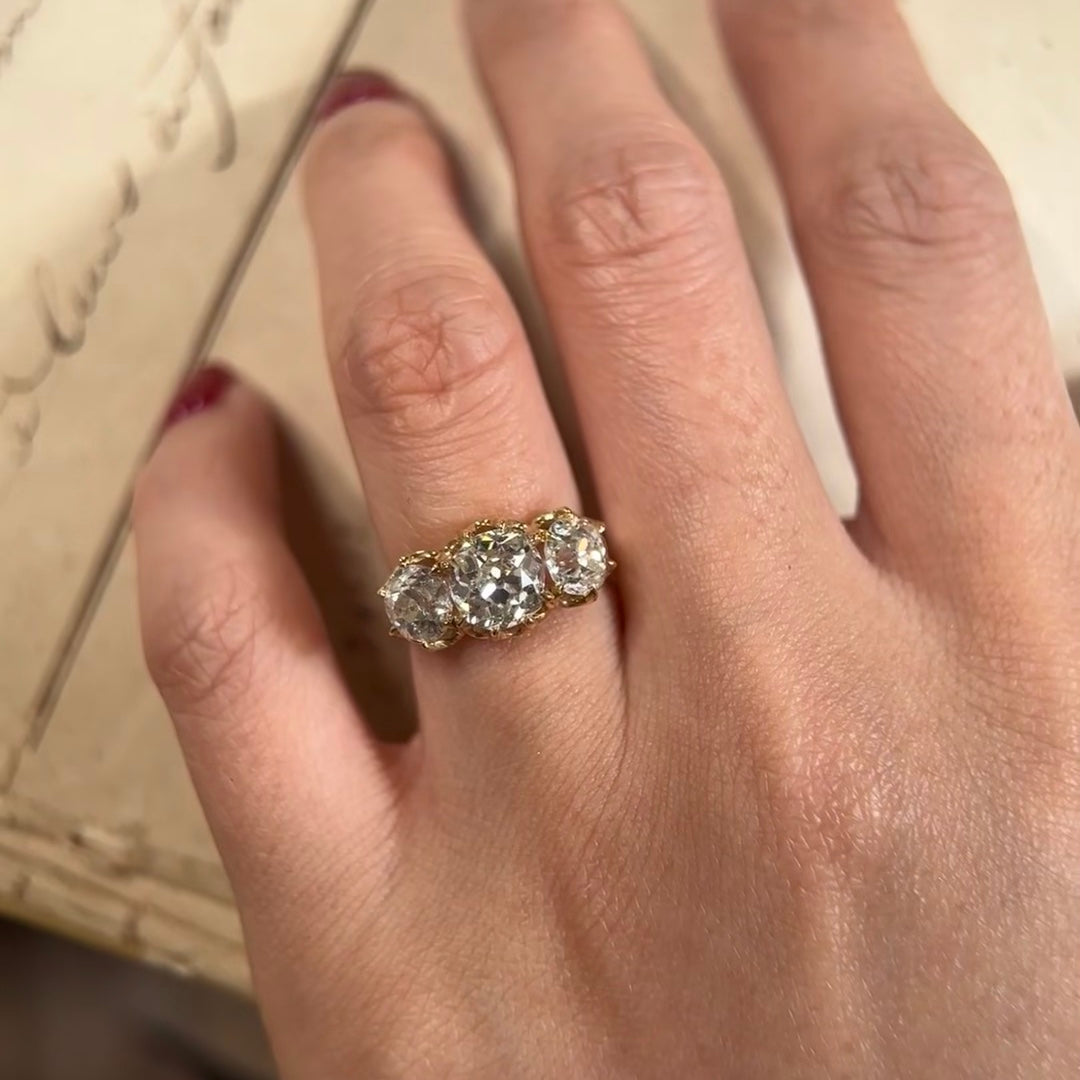 ANSTER Jewelry Anel de diamante ético feito à mão em ouro 18K com lapidação pera cultivado em laboratório 