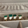 ANSTER JEWELRY 4ct Emerald Cut Emerald Lab Grown Diamond 18K Gold Ring
