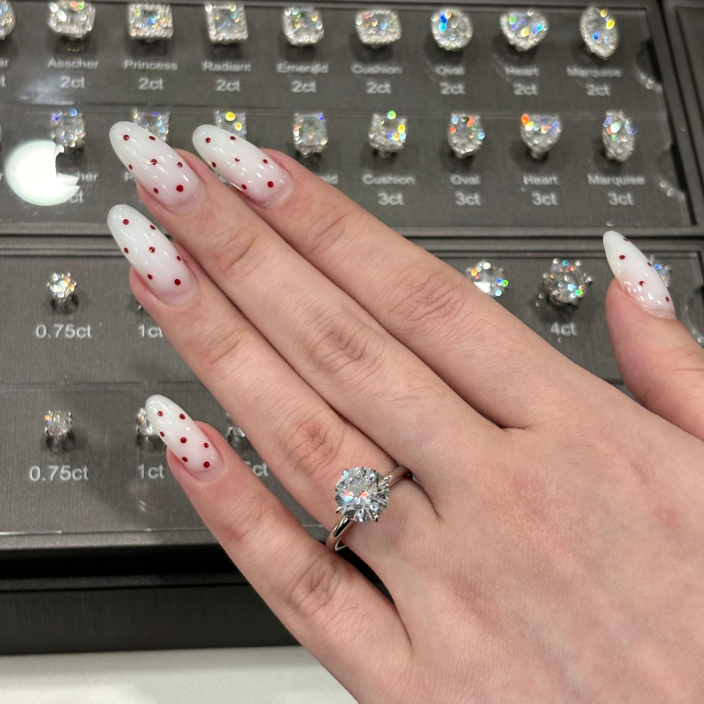 ANSTER JEWELRY Custom Setting and Shanks Diamond Builder Magnetic Design Magnet Engagement Wedding Rings Set Kit Display Sample Selling Tool