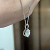 ANSTER Jewelry Anel de diamante ético feito à mão em ouro 18K com lapidação pera cultivado em laboratório 
