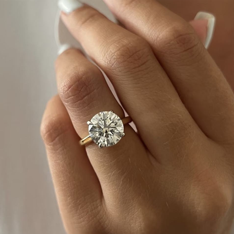 ANSTER Wholesales Price Four claw 3ct Lab Grown Diamond Ring with IGI 18K Gold Ring