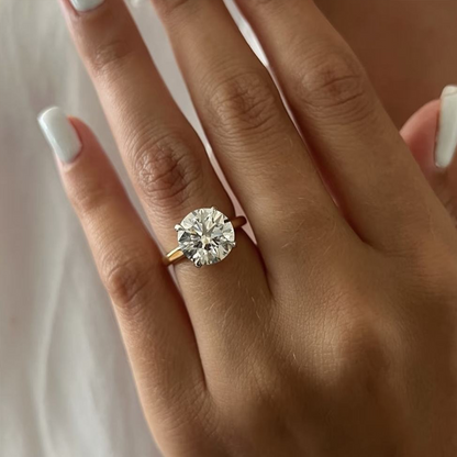 ANSTER Wholesales Price Four claw 3ct Lab Grown Diamond Ring with IGI 18K Gold Ring