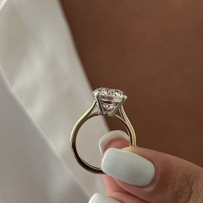 ANSTER Wholesales Price Four claw 3ct Lab Grown Diamond Ring with IGI 18K Gold Ring