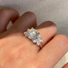ANSTER Wholesales Price PT950 3ct Lab Grown Diamond Ring with IGI Butterfly Design