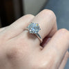 ANSTER Wholesales Price Six claw 18K White Gold 3ct Round cut Lab Grown Diamond Ring with IGI