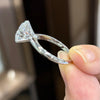 ANSTER Wholesales Price Six claw 18K White Gold 3ct Round cut Lab Grown Diamond Ring with IGI