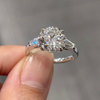 ANSTER Wholesales Price 18K White Gold 3ct Round cut Three Stones Lab Grown Diamond Ring with IGI