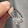 ANSTER Wholesales Price 18K White Gold 3ct Round cut Three Stones Lab Grown Diamond Ring with IGI