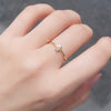 ANSTER Jewelry Anel de diamante ético feito à mão em ouro 18K com lapidação pera cultivado em laboratório 