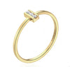 ANSTER Jewelry Anel de diamante ético feito à mão em ouro 18K com lapidação pera cultivado em laboratório 