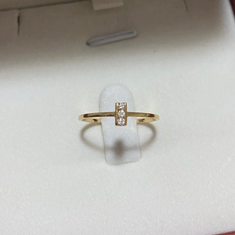 ANSTER Wholesales Price Round cut Melee Lab Grown Diamond Ring with IGI 22K Gold Ring
