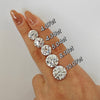 ANSTER Customized 18K White Gold Ring 4ct Round cut Lab Grown Diamond Ring with IGI