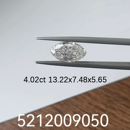 ANSTER Customized Fine Jewelry 4ct Marquise Cut Lab Grown Loose Diamond Ring