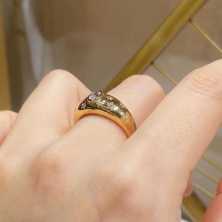 ANSTER Jewelry Anel de diamante ético feito à mão em ouro 18K com lapidação pera cultivado em laboratório 