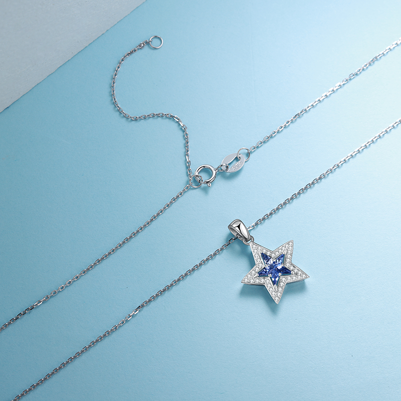 ANSTER Jewelry Anel de diamante personalizado em forma de estrela e lua cultivado em laboratório 