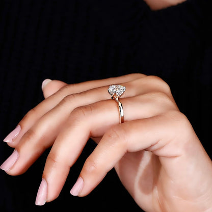 ANSTER Customized Jewelry 18K Gold 1.51ct Portuguese Cut Lab Grown Diamond Ring with IGI