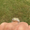 ANSTER Platinum Jewelry PT950 Ring 5ct VVS2 CVD Fancy Lab Grown Diamond Ring with IGI