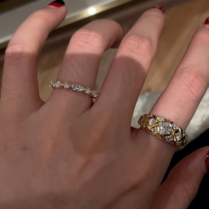 ANSTER Custom Lab Grown Diamond Ring 18K 14K 10K Dubai Gold Jewelry