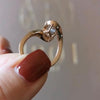 ANSTER Gold Jewelry 18K Rose Gold Ring 5ct CVD Fancy Lab Grown Diamond Ring with IGI