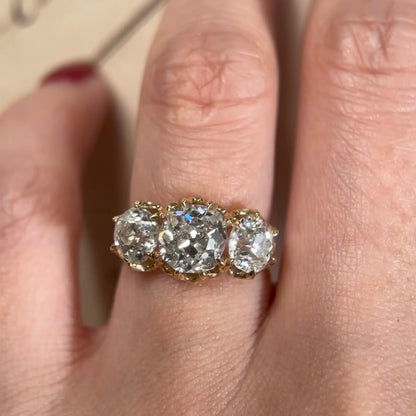 ANSTER Jewelry Anel de diamante ético feito à mão em ouro 18K com lapidação pera cultivado em laboratório 