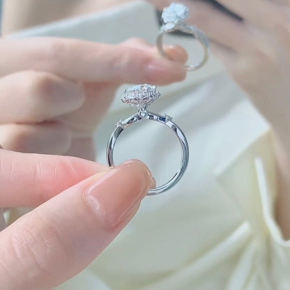ANSTER Platinum Jewelry PT950 Ring 1ct VVS2 CVD Lab Grown Diamond Ring with IGI