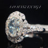 ANSTER Platinum Jewelry PT950 Ring 1.01ct VS2 CVD Lab Grown Diamond Ring with IGI
