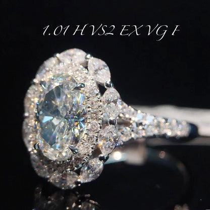 ANSTER Jewelry Anel de diamante ético feito à mão em ouro 18K com lapidação pera cultivado em laboratório 