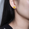ANSTER Jewelry 18K Gold IGI 6ct Square Cut Lab Grown Yellow Diamond Earrings