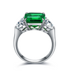 ANSTER JEWELRY 5ct Emerald Cut Lab Grown Emerald 18K Gold Ring