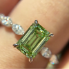 ANSTER Customized Fine Jewelry Fancy Vivid Green Lab Grown Diamond Ring