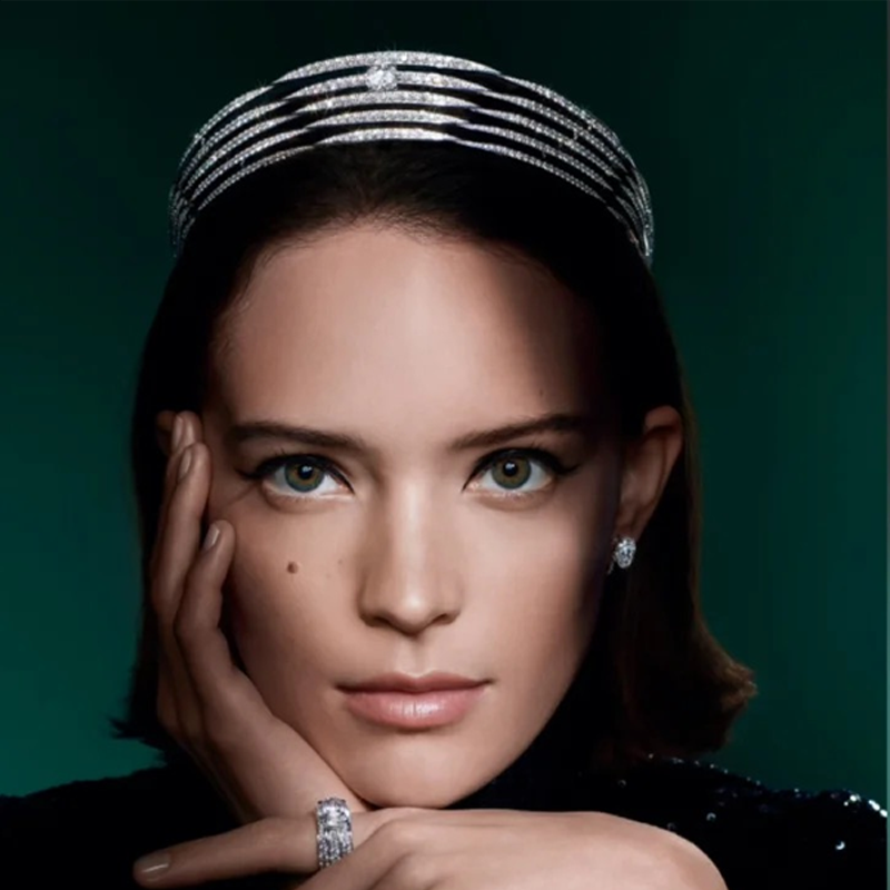 ANSTER Jewelry Anel de diamante ético feito à mão em ouro 18K com lapidação pera cultivado em laboratório 