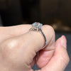 ANSTER Wholesales Price 18K White Gold Ring Four Claw 2ct Round cut Lab Grown Diamond Ring with IGI