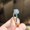 ANSTER Wholesales Price 18K White Gold Ring Four Claw 2ct Round cut Lab Grown Diamond Ring with IGI